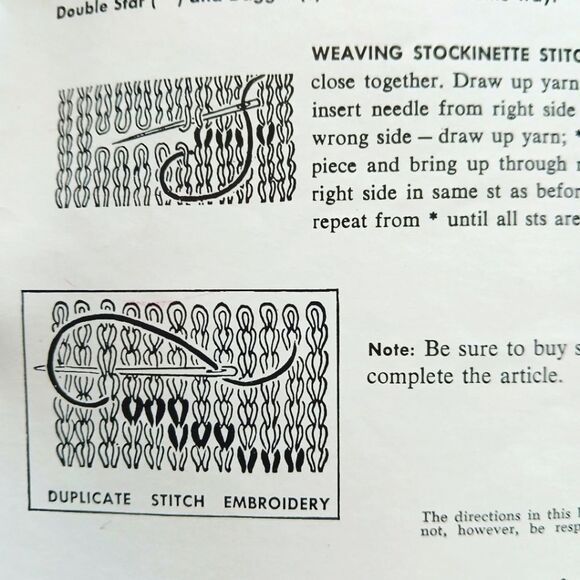 Vintage MCM Bucilla, Bear, Fleisher Men's Classics Sweater Knitting Gauge Guide - Picture 10 of 10